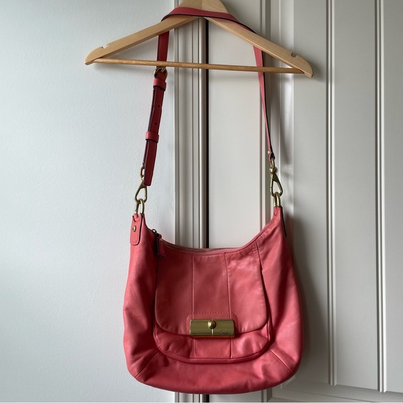 COACH KRISTEN Soft Coral Leather Shoulder Bag - Spring & Summer - Picture 6 of 11